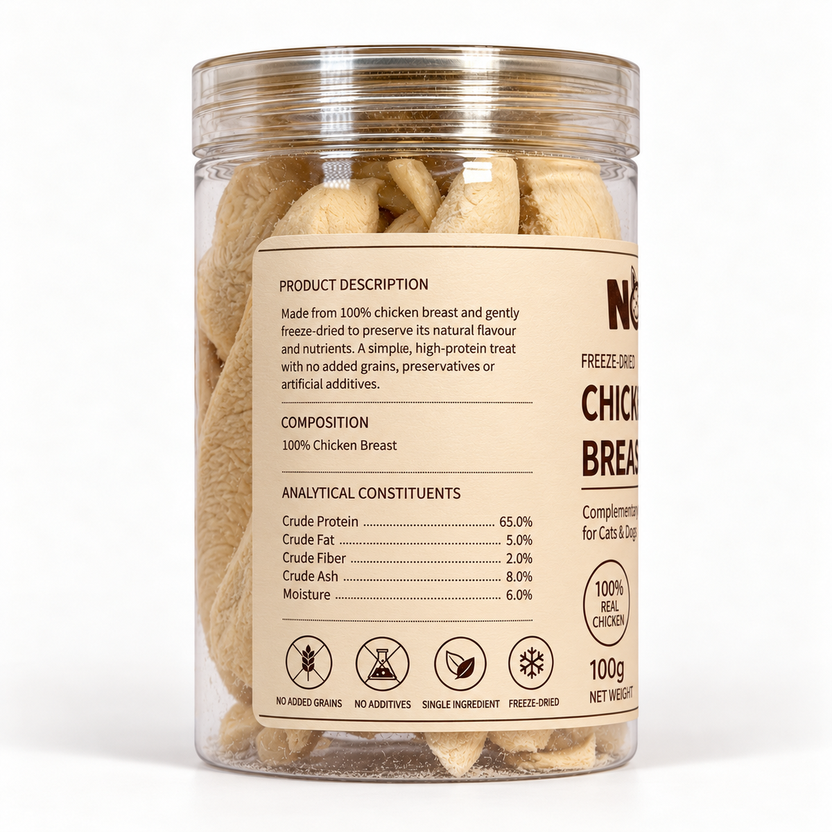 Freeze-Dried Chicken Breast – 100g