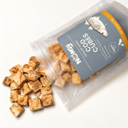 Freeze-Dried Cod Cubes – 50g