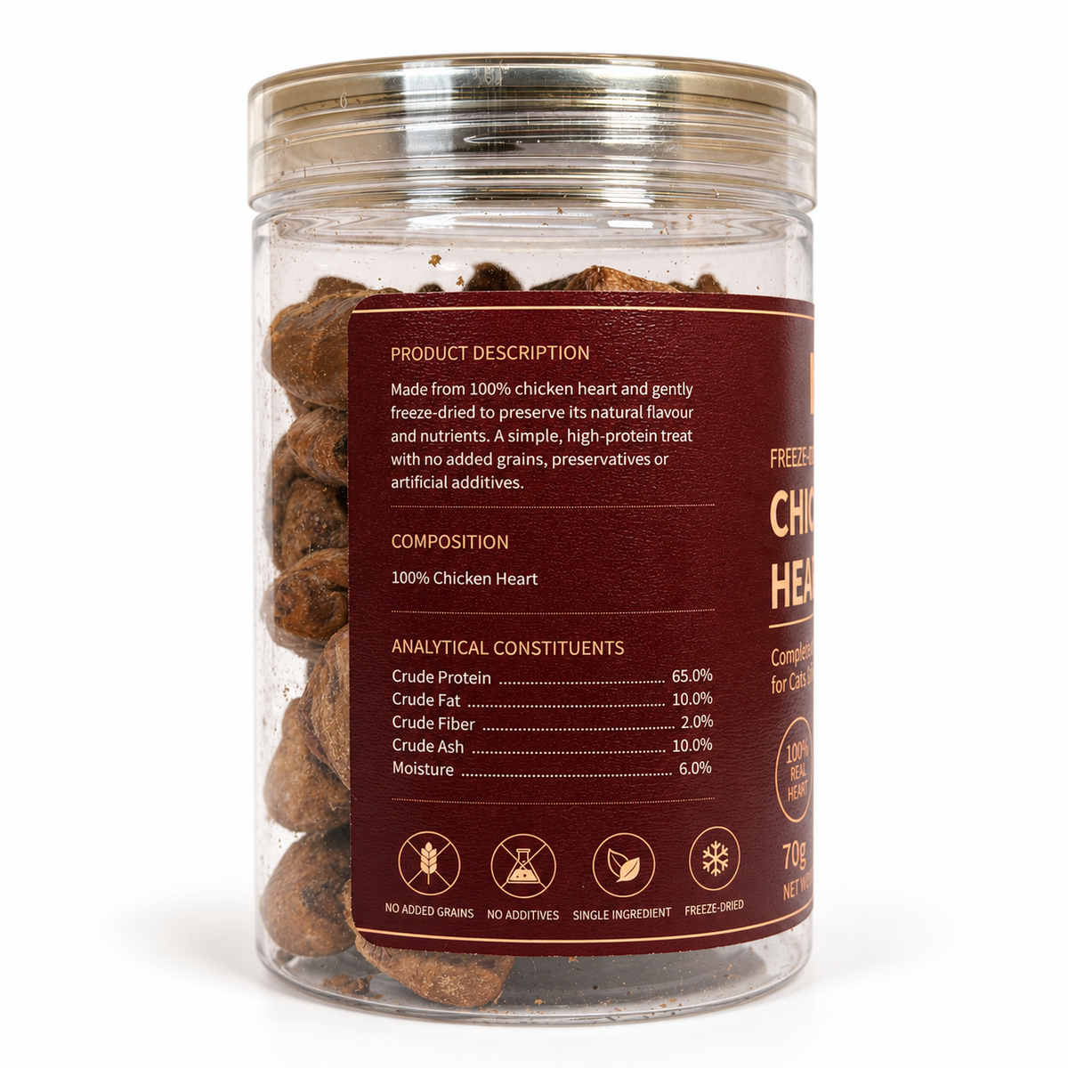 Freeze-Dried Chicken Heart - 70g