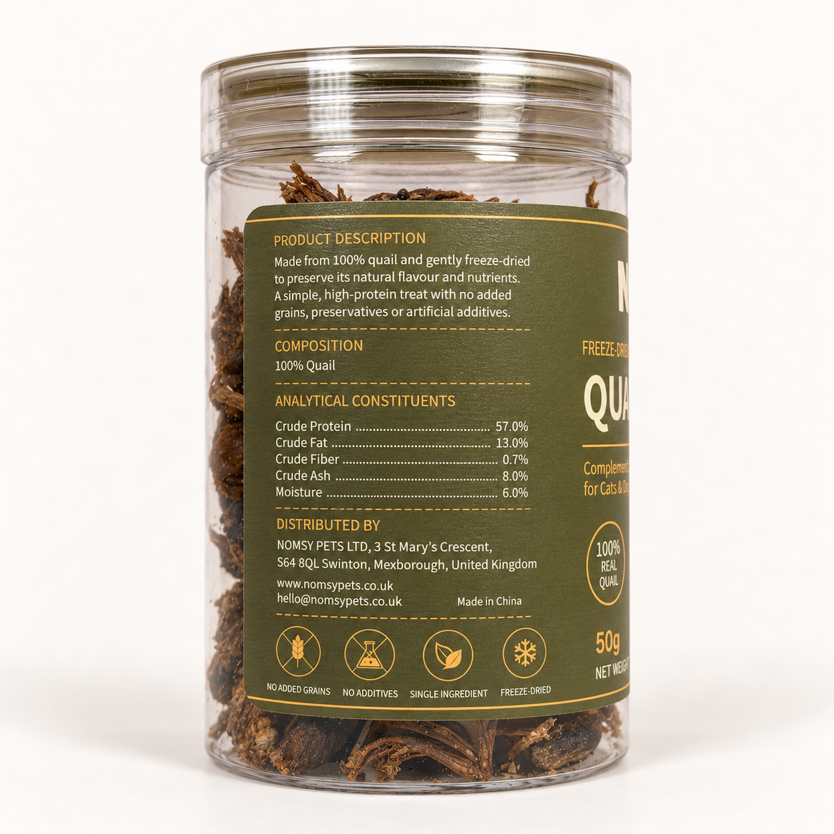 Freeze-Dried Quail – 50g